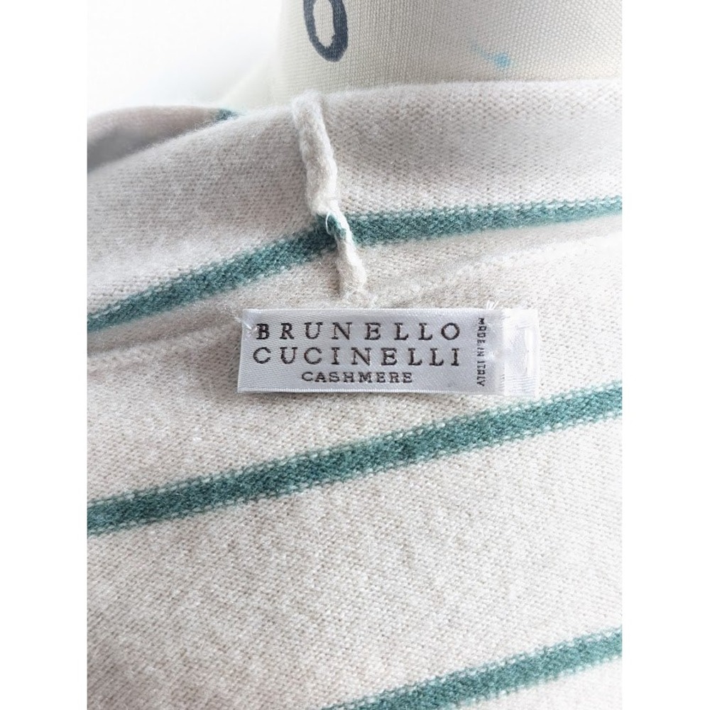 Brunello Cucinelli Zip Up Hoodie Sweater Womens Medium Cashmere Silk Wool Luxury - Picture 8 of 14